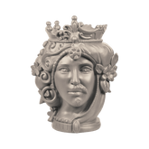 Head Statue Couple - Taupe 38 cm - Teste Matte - Baci Milano