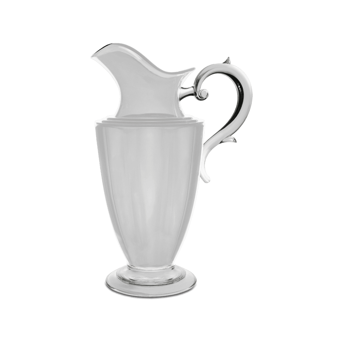 Tall White Acrylic Pitcher - Aqua - Baci Milano