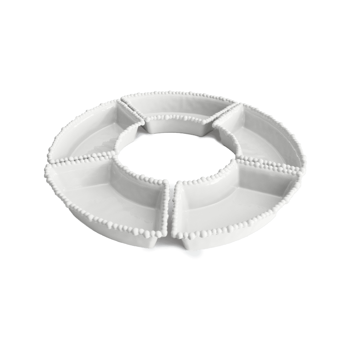 Set of 5 White Appetizer Plates - Joke - Baci Milano