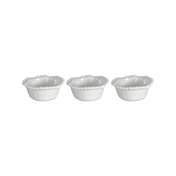 Set of 3 Melamine Bowls - White - Joke