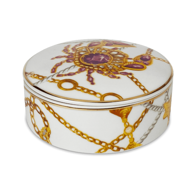 Round Porcelain Box - Portofino - Baci Milano