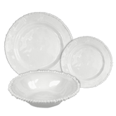 18-Piece Set | Joke Melamine in White - Baci Milano