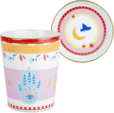 Porcelain Cup with Saucer/Lid - Hand - Mamma Mia - Baci Milano
