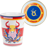 Cup with Lid/Saucer - Taurus - Zodiac Vibe - Baci Milano