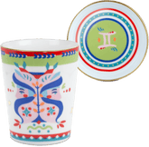 Cup with Lid/Saucer - Gemini - Zodiac Vibe - Baci Milano