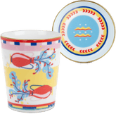 Cup with Lid/Saucer - Aquarius - Zodiac Vibe - Baci Milano