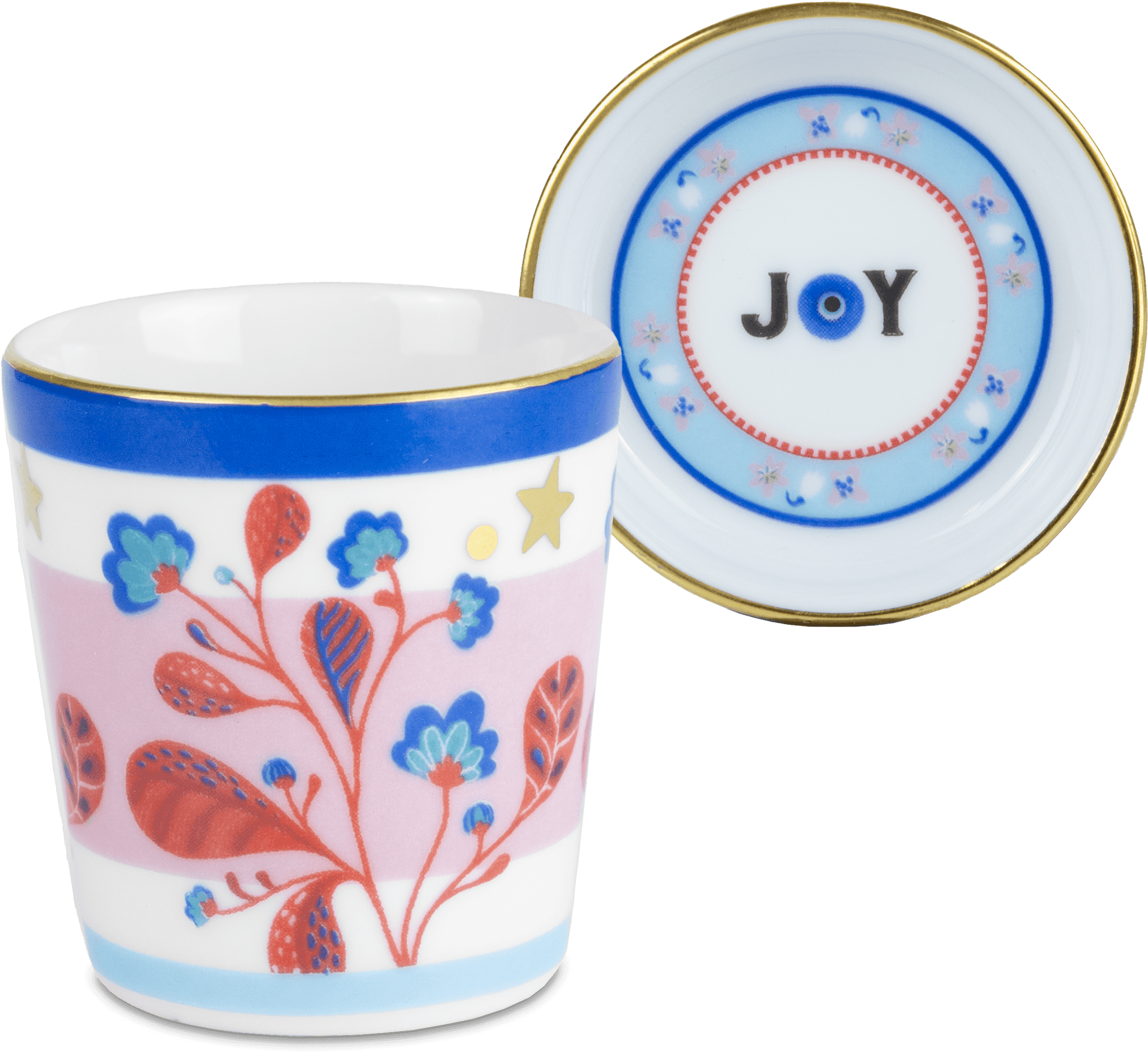 Mix-&-Match 6 Espresso Cup Set - Mamma Mia - Baci Milano