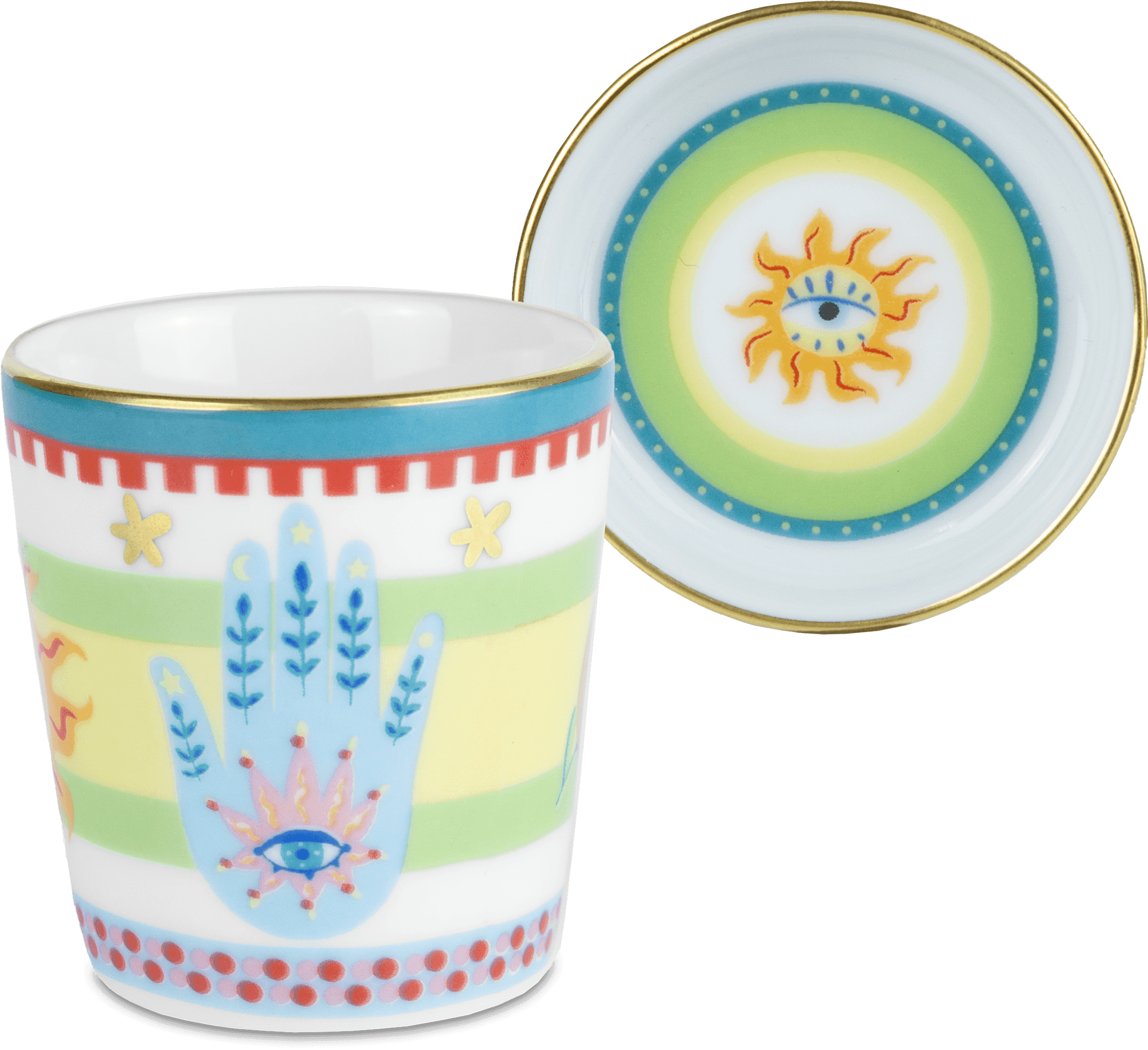 Mix-&-Match 6 Espresso Cup Set - Mamma Mia - Baci Milano