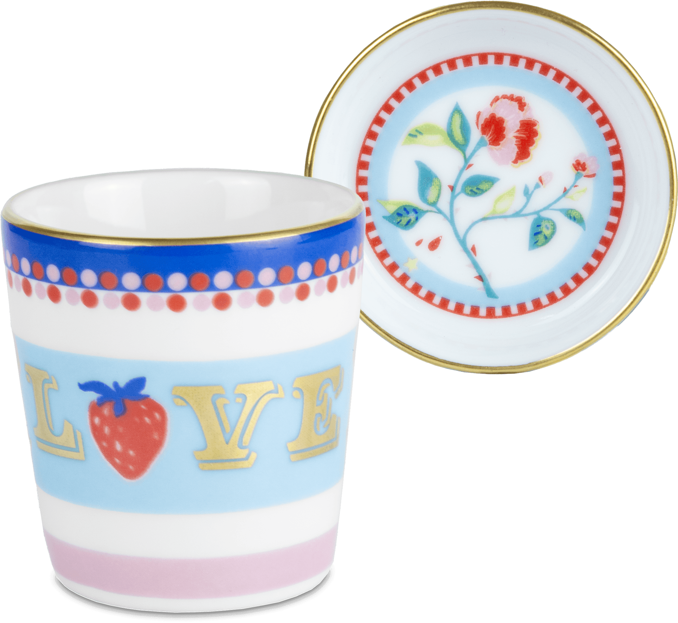 Mix-&-Match 6 Espresso Cup Set - Mamma Mia - Baci Milano