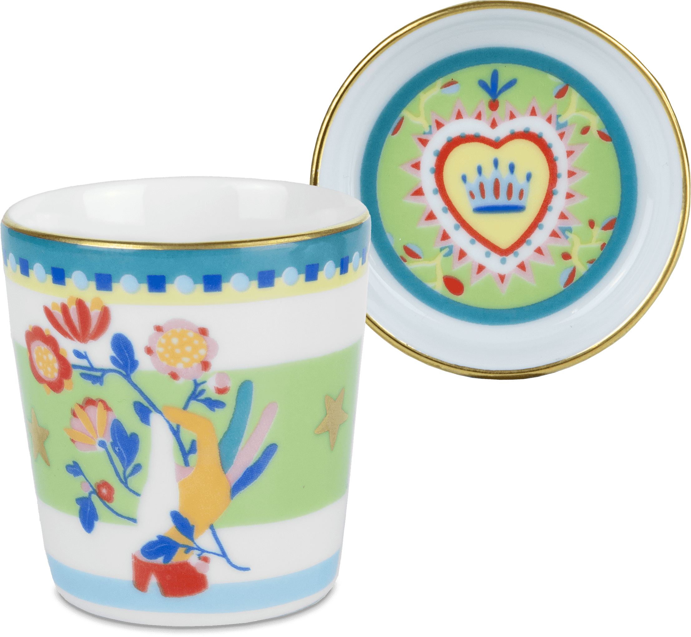 Mix-&-Match 6 Espresso Cup Set - Mamma Mia - Baci Milano