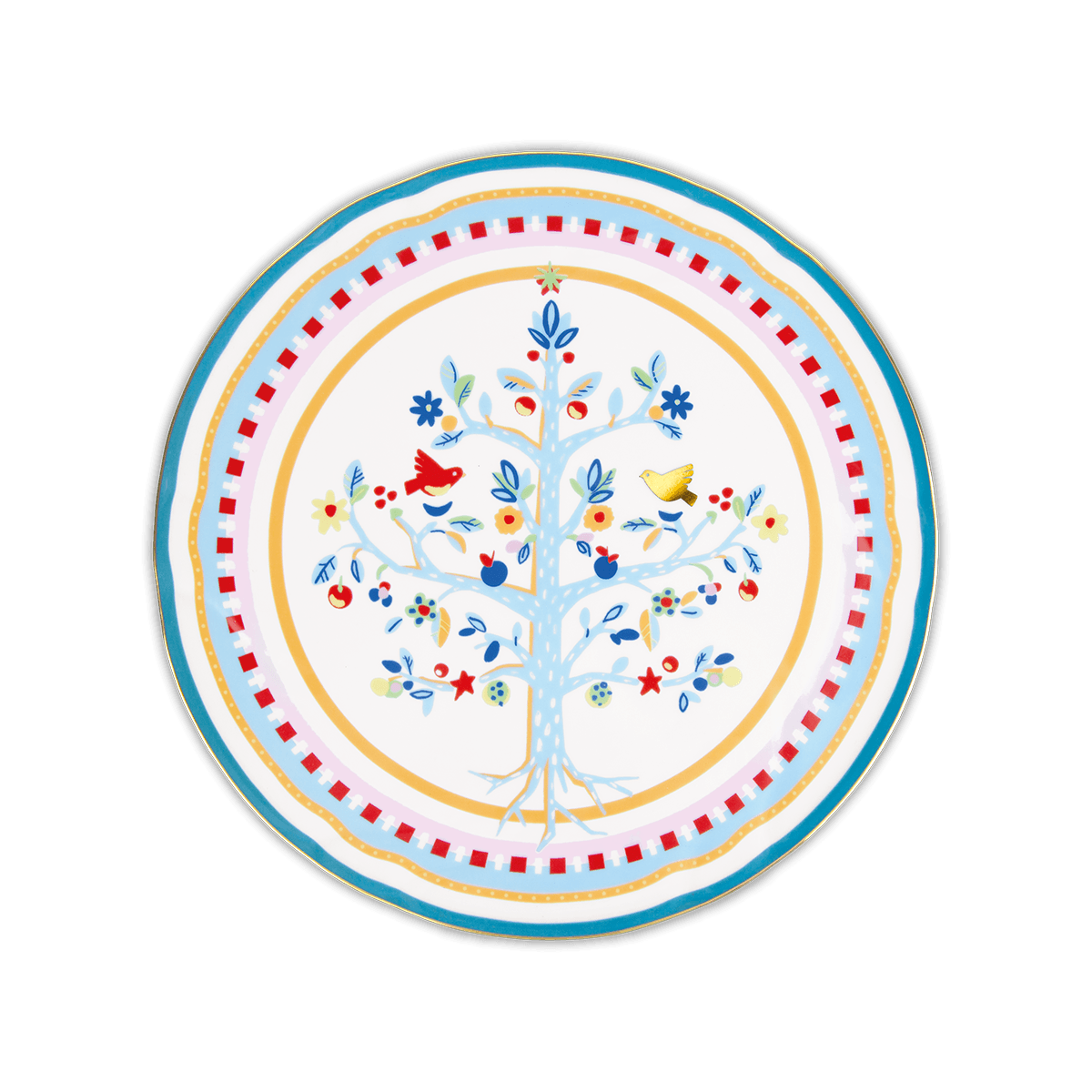 Porcelain Serving Plate - Tree of Life - Mamma Mia - Baci Milano