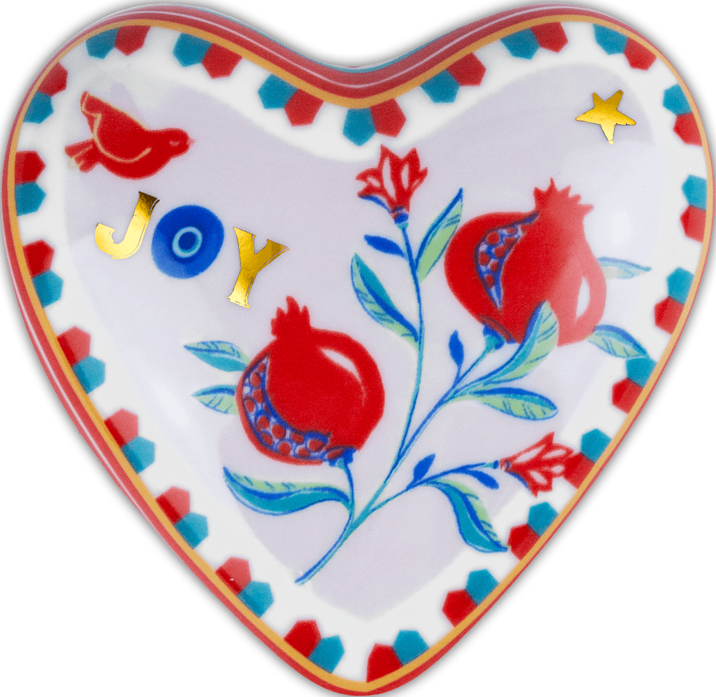 Small Decorative Heart - Pomegranate - Mamma Mia - Baci Milano
