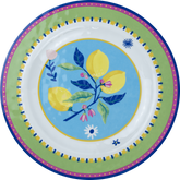 Set of 6 Melamine Dinner Plates - Lemons - Mamma Mia - Baci Milano