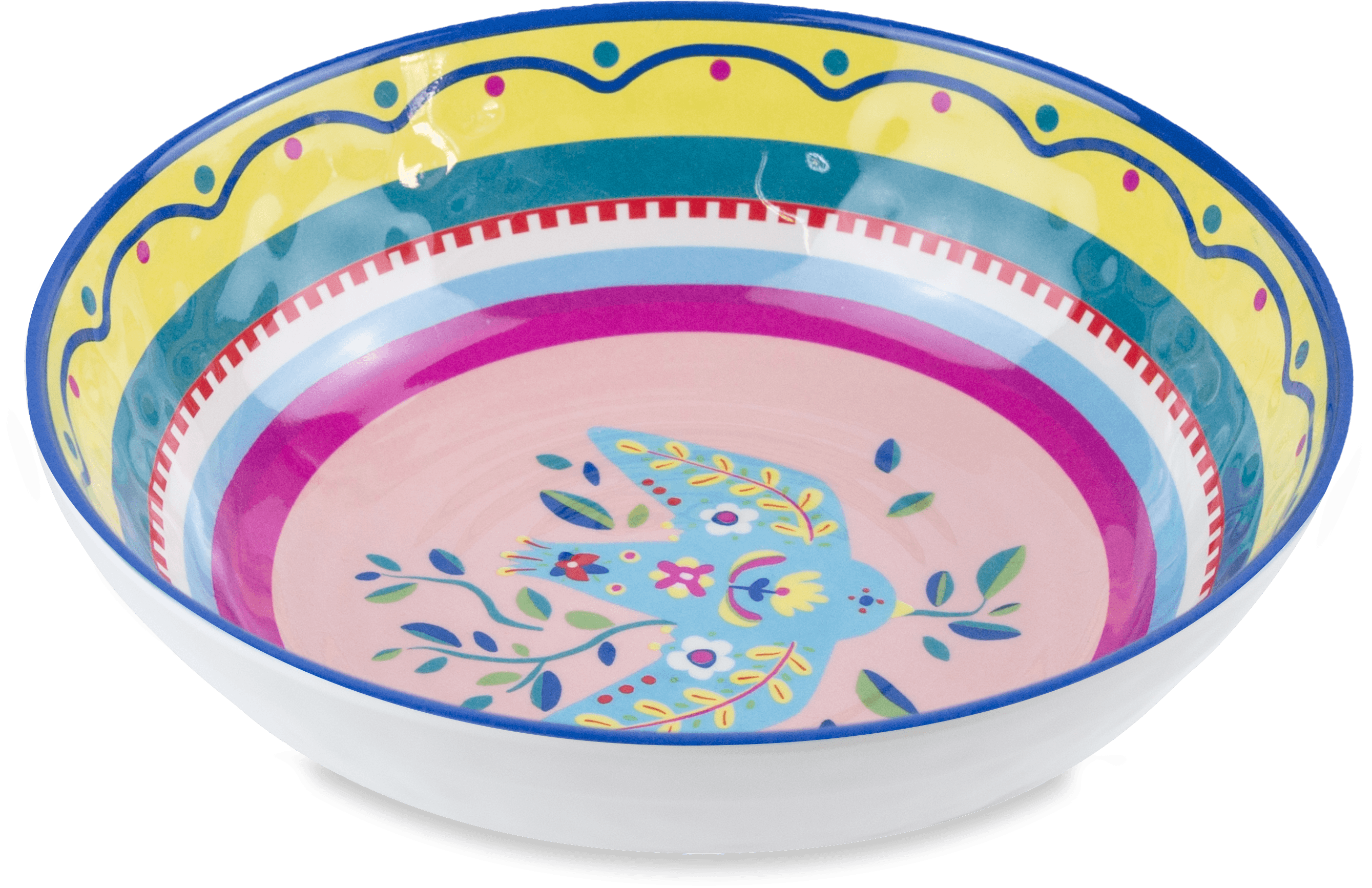 Set of 6 Melamine Soup Bowls - Little Bird - Mamma Mia - Baci Milano