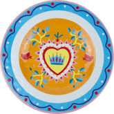 Set of 6 Melamine Dessert Plates - Heart - Mamma Mia - Baci Milano