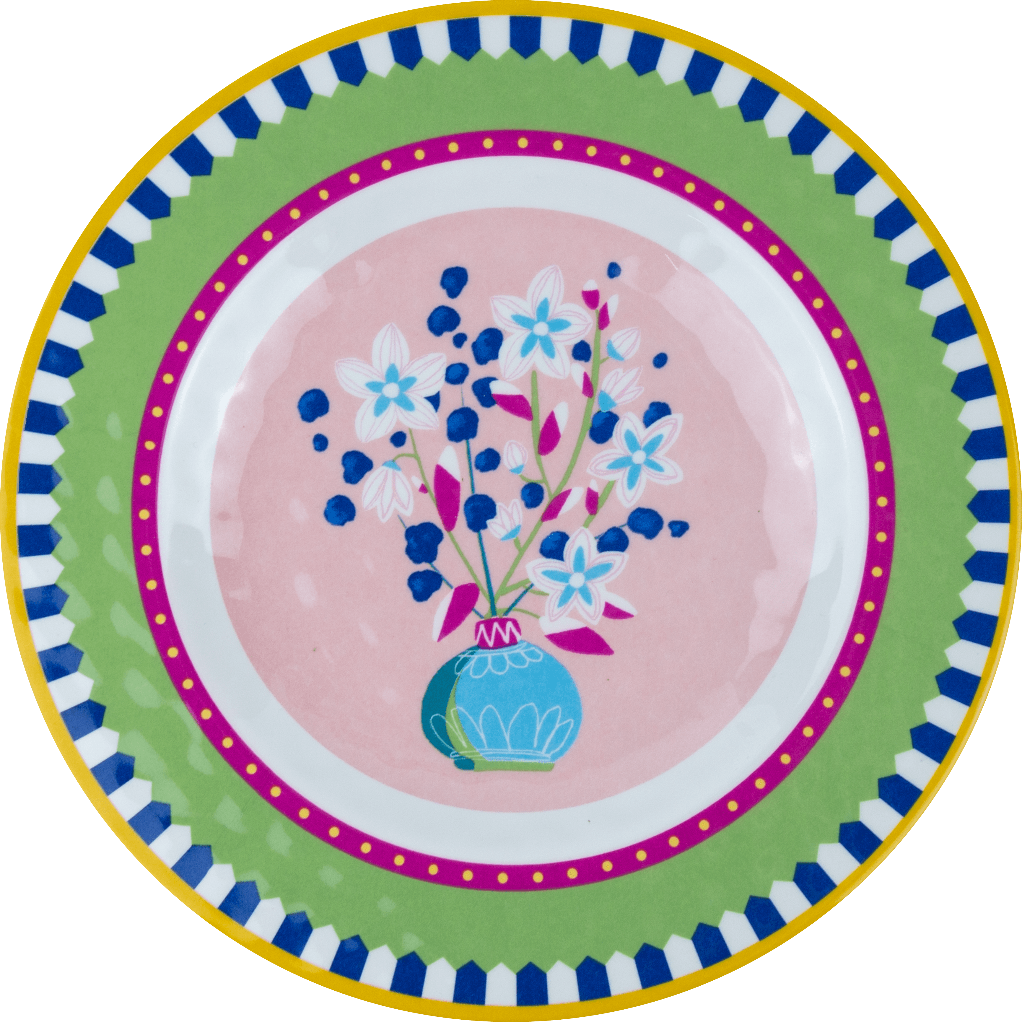 Set of 6 Melamine Dessert Plates - Branch - Mamma Mia - Baci Milano