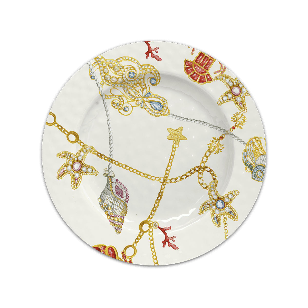 Set of 6 Melamine Dessert Plates - Portofino - Baci Milano