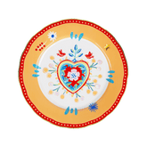 Porcelain Dinner Plate - Heart - Mamma Mia - Baci Milano