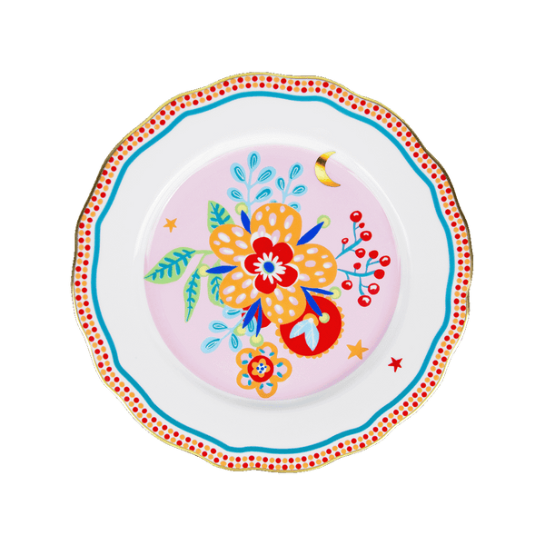 Porcelain Dinner Plate - Flower - Mamma Mia