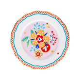 Porcelain Dinner Plate - Flower - Mamma Mia - Baci Milano