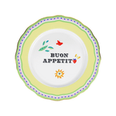 Porcelain Dinner Plate - Buon Appetito - Mamma Mia - Baci Milano