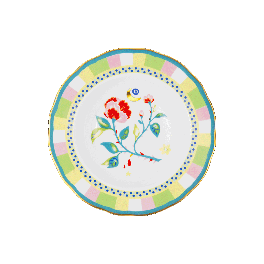 Porcelain Soup Bowl - Flower - Mamma Mia - Baci Milano