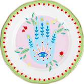 Porcelain Dessert Plate - Hand - Mamma Mia - Baci Milano
