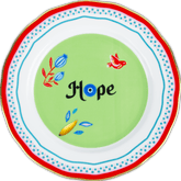 Porcelain Dessert Plate - Hope - Mamma Mia - Baci Milano