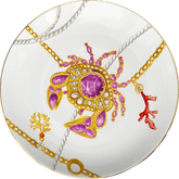 Set of 6 Porcelain Dessert Plates - Portofino - Baci Milano