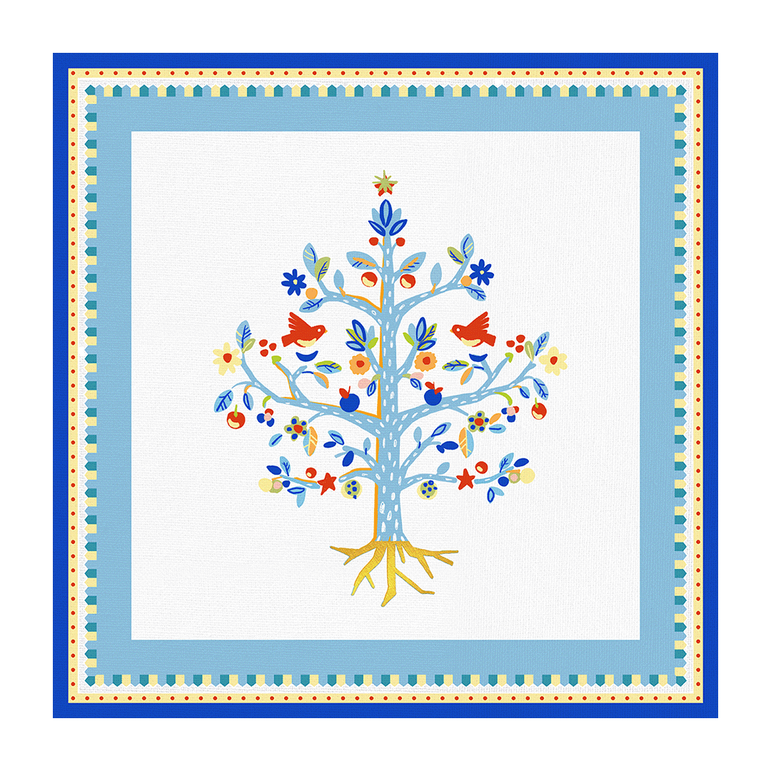 Square Stain Resistant Placemat - Tree of Life - Mamma Mia - Baci Milano