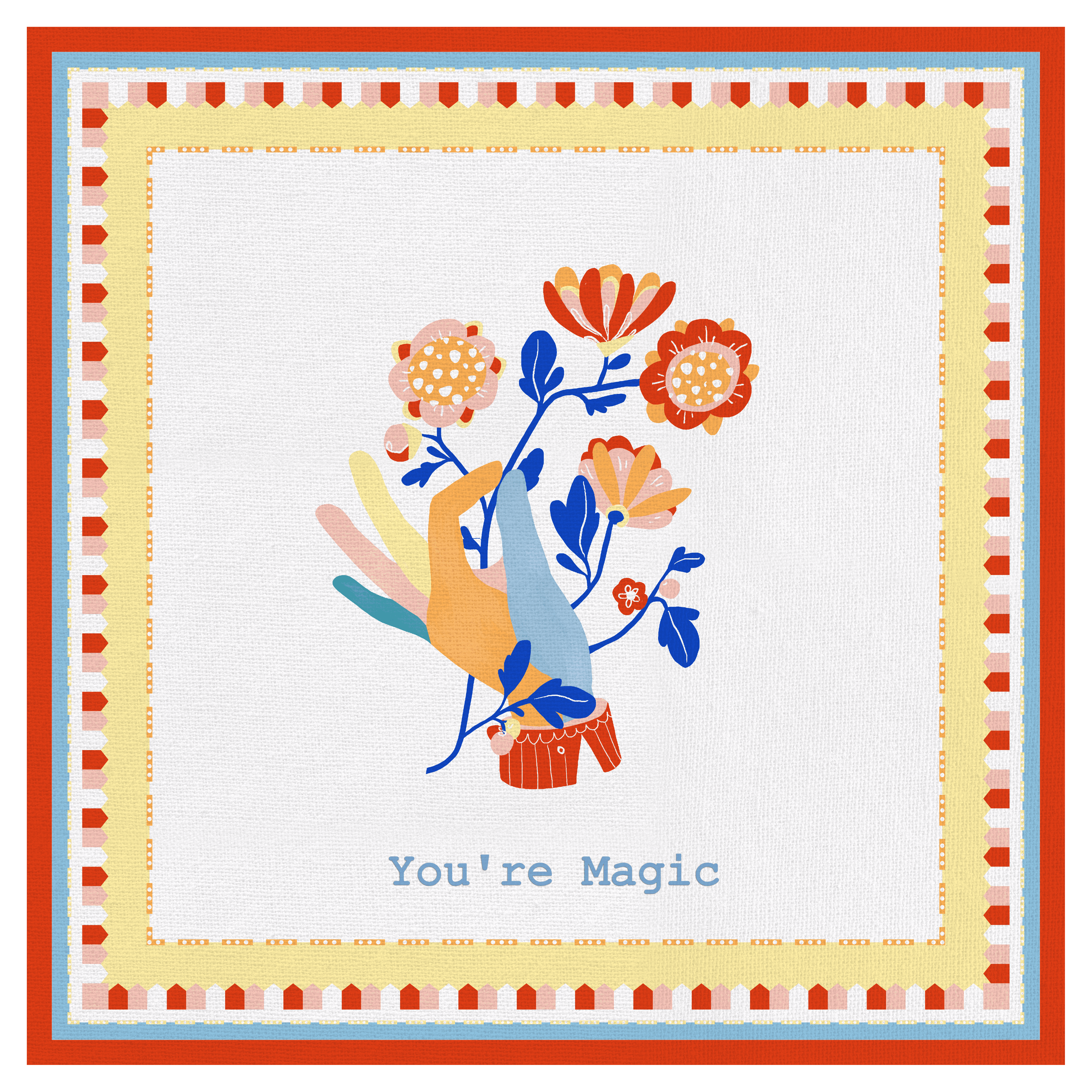 Square Stain Resistant Placemat - Magic - Mamma Mia - Baci Milano