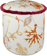 Round Pouf in Red- Portofino - Baci Milano