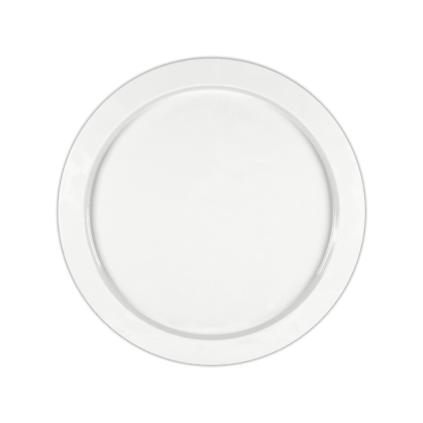 Round White Melamine Serving Tray - Joke
