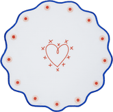 Round Embroidered Placemat - Heart - Mamma Mia - Baci Milano