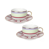Set of 2 Porcelain Coffee Cups - Firenze - Baci Milano