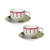 Set of 2 Porcelain Tea Cups - Firenze - Baci Milano