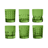 Set of 6 Green Acrylic Water Glasses - Crystal Touch - Baci Milano