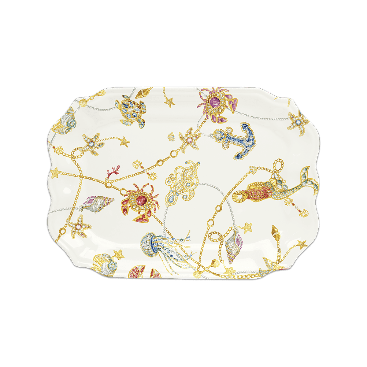 Melamine Rectangular Serving Tray - Portofino - Baci Milano