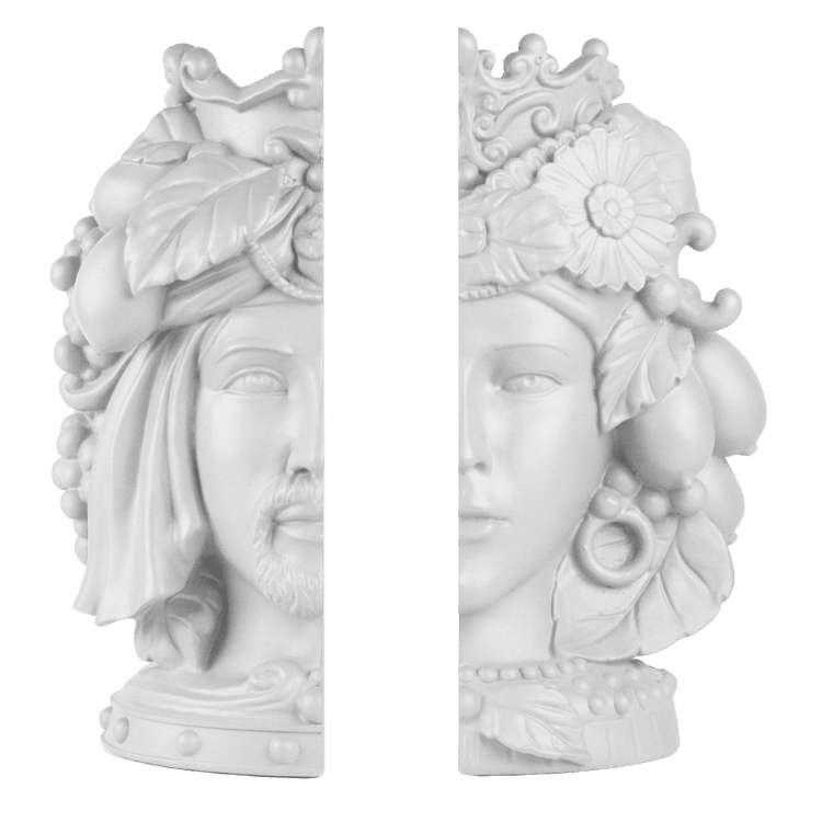 White Bookends - Teste Matte - Baci Milano