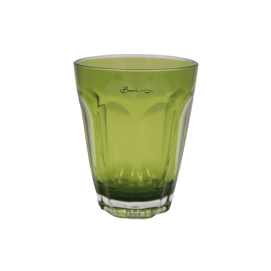 Set of 6 Water Glasses - Green - Aqua - Baci Milano