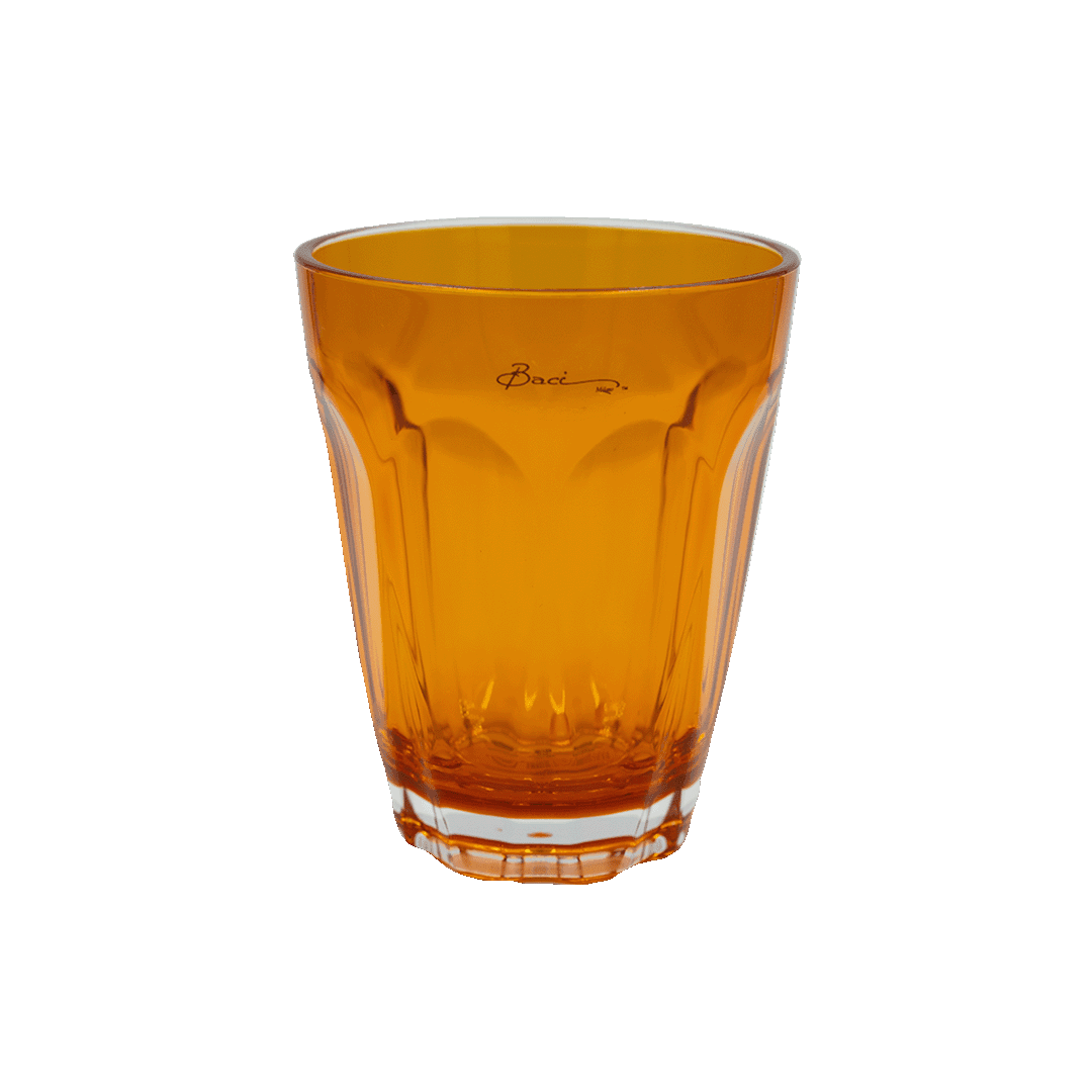 Set of 6 Water Glasses - Orange - Aqua - Baci Milano