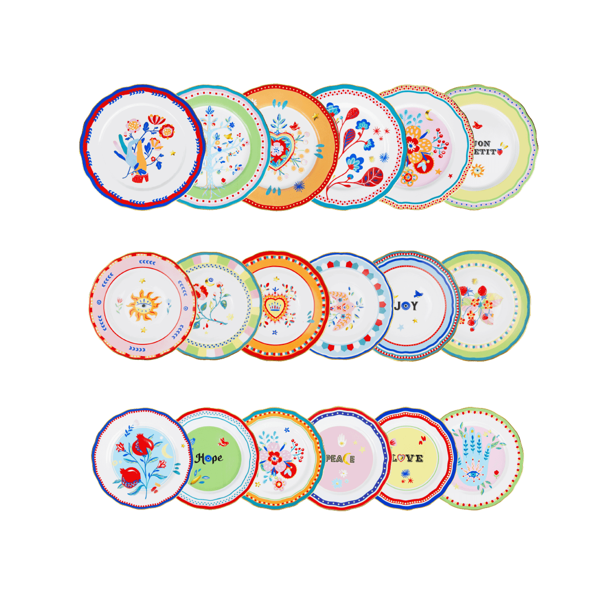 18-Piece Set | Mamma Mia Porcelain - Baci Milano