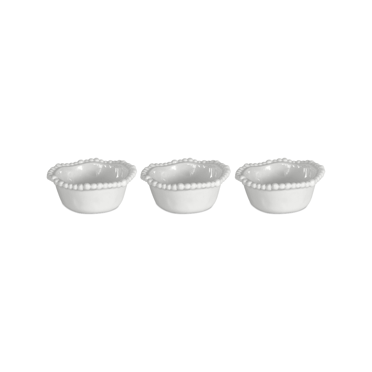 Set of 3 Italian melamine salad bowls in white — Baci Milano Joke