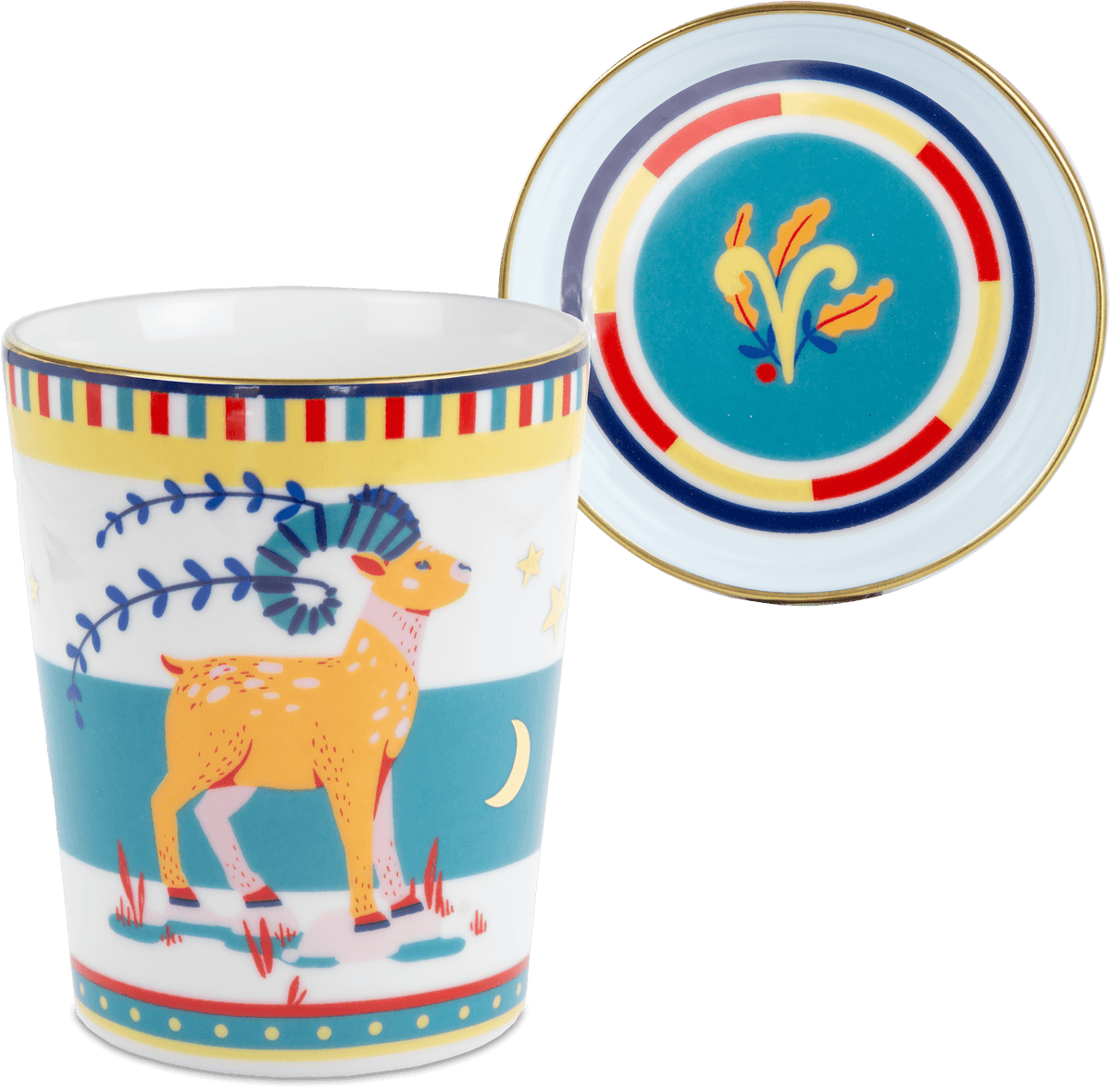 Cup with LidSaucer - Aries - Zodiac Vibe