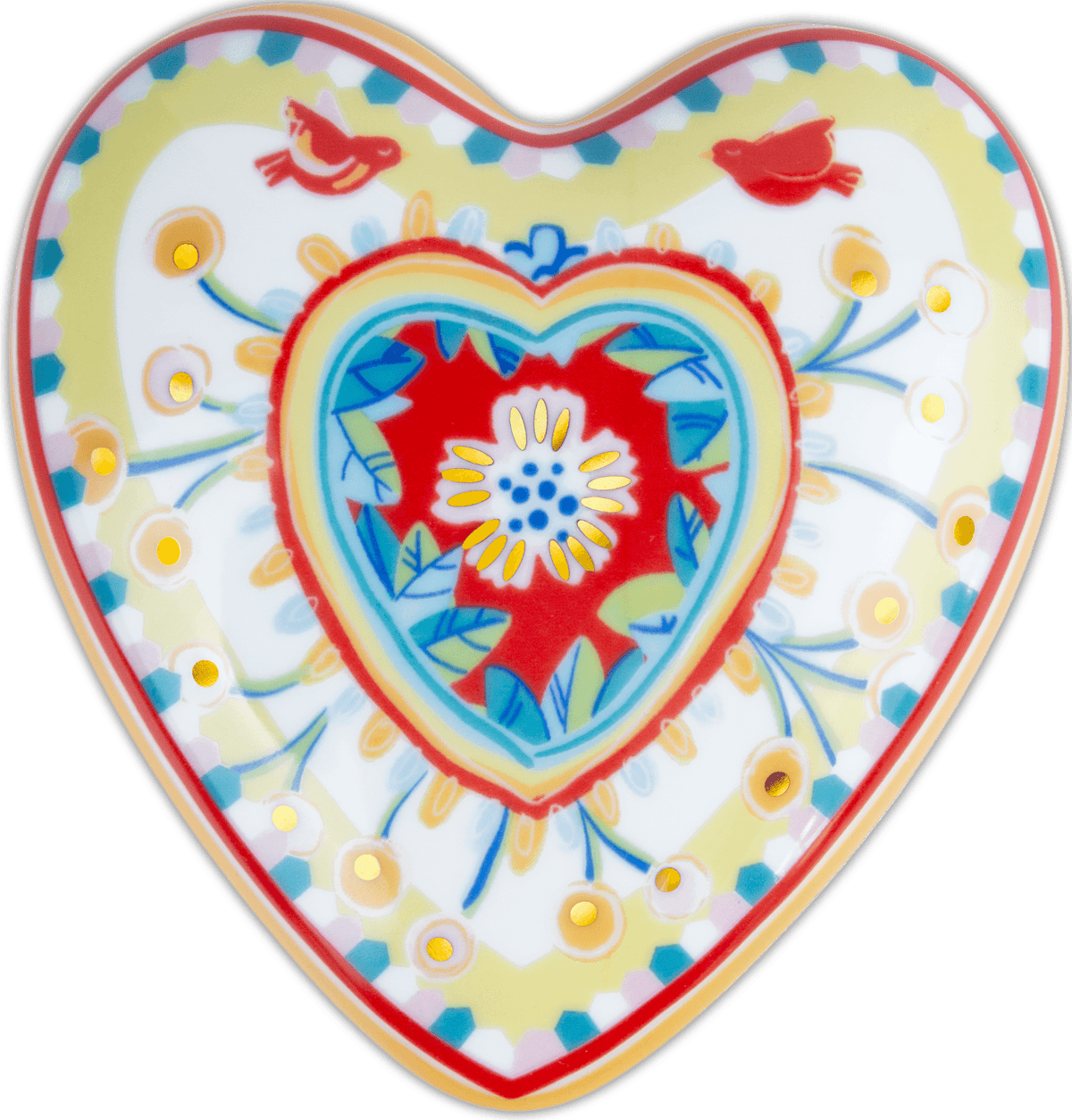 Italian centerpiece bowl, Mamma Mia Heart motif — Baci Milano