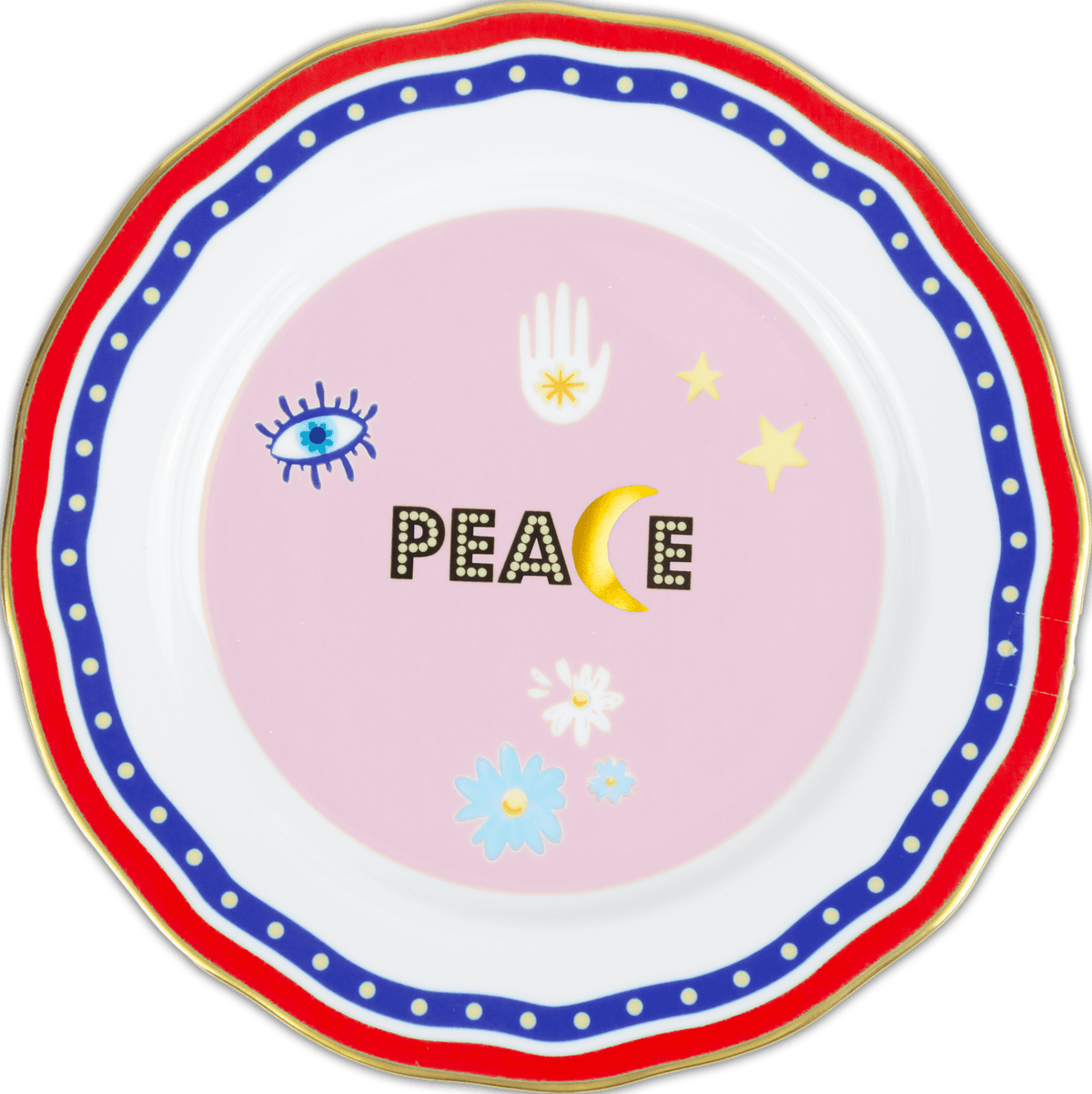Porcelain Dessert Plate - Peace - Mamma Mia