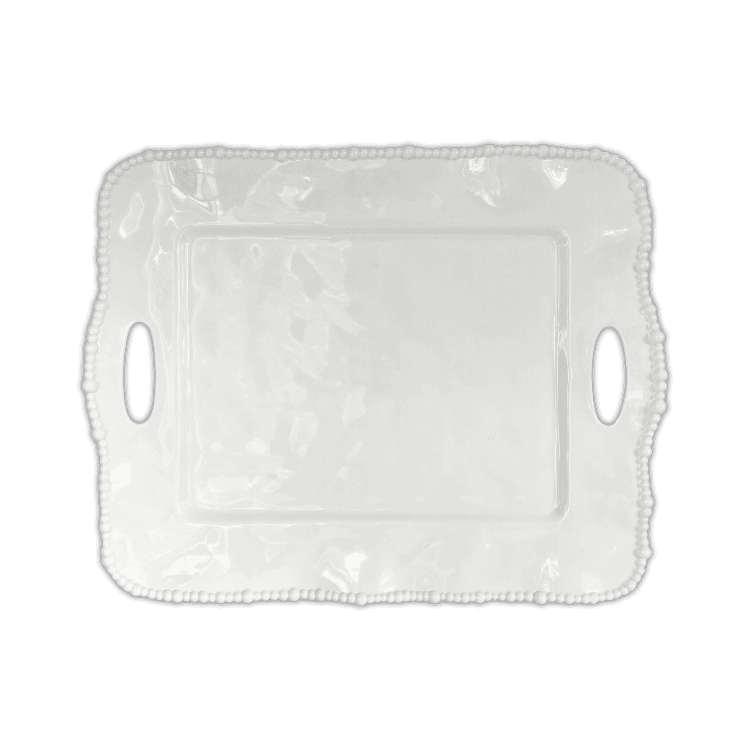 White Rectangular Serving Tray - Joke