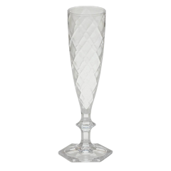 Set of 6 Clear Champagne Flutes - Cheers