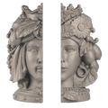 Taupe Bookends - Teste Matte - Baci Milano
