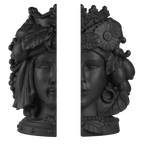 Black Bookends - Teste Matte - Baci Milano